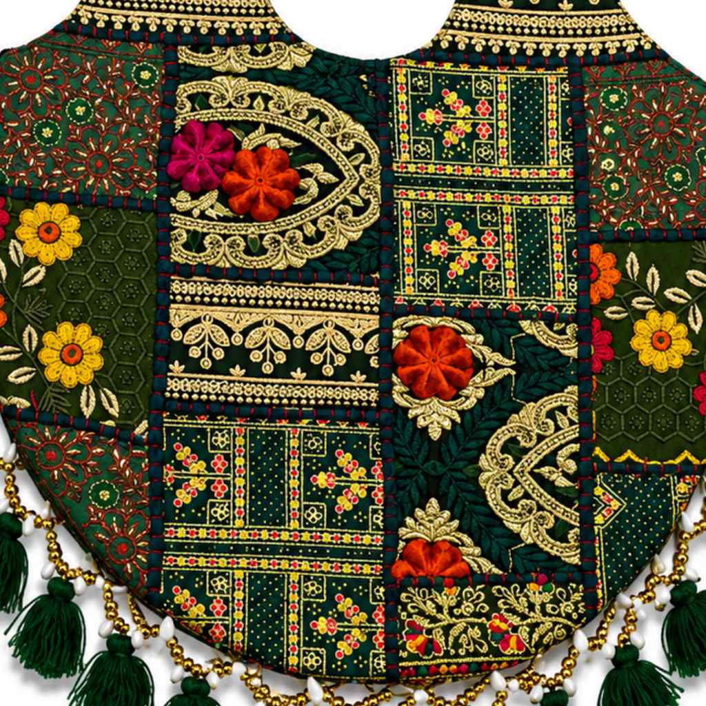 Bohemian Vibes Tassel Embroidered Tote Bag for Women