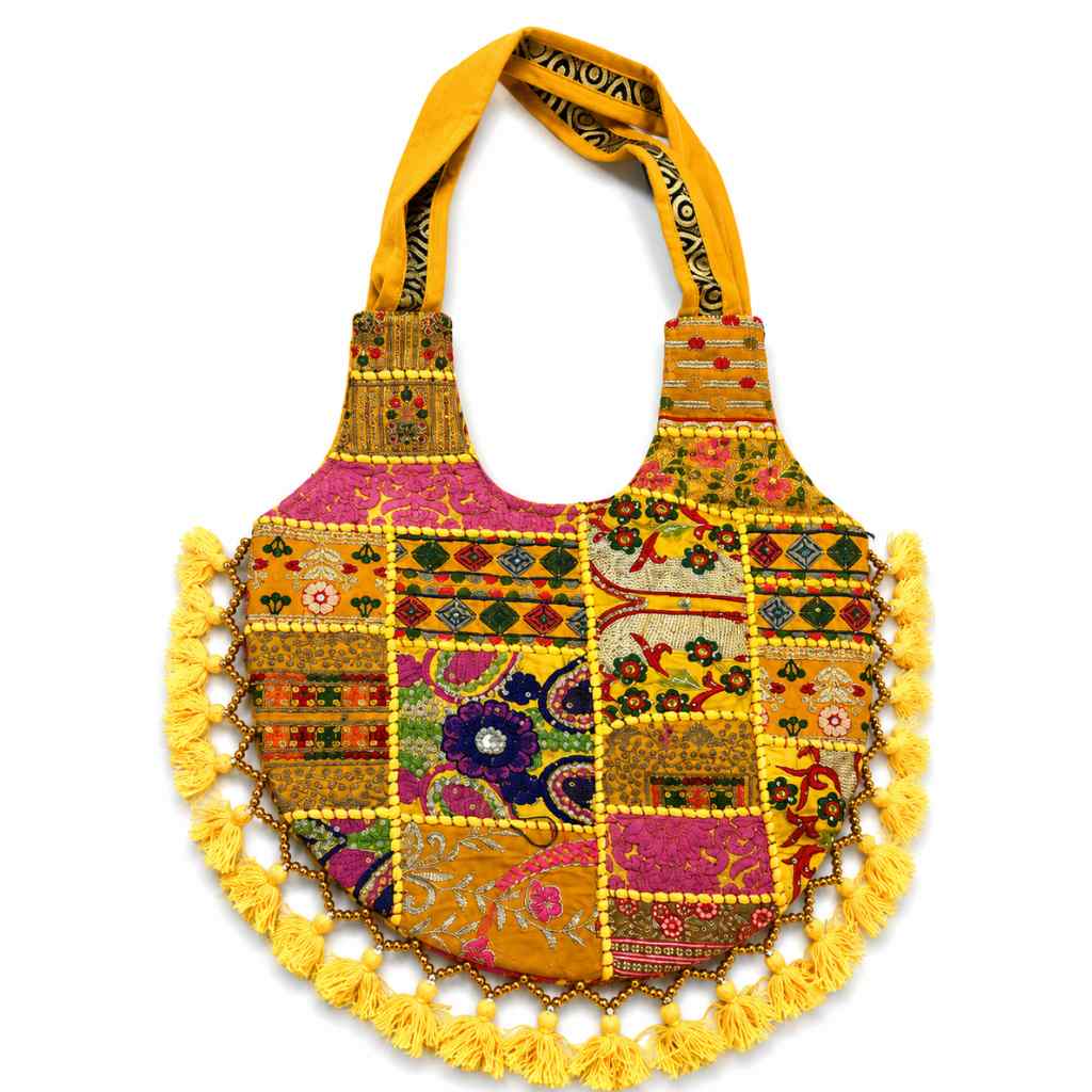 Bohemian Vibes Tassel Embroidered Tote Bag for Women