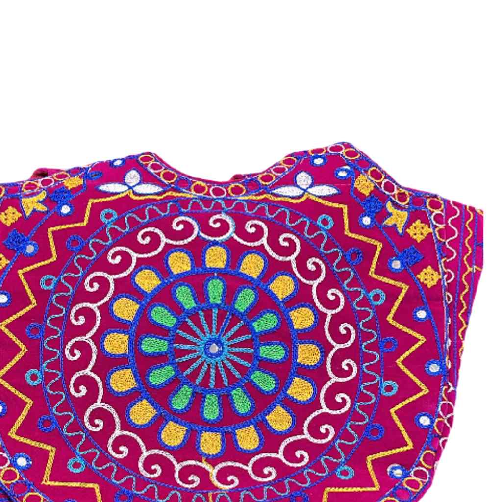 Ethnic Motifs Embroidered Boho Tote Bag