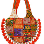 Bohemian Vibes Tassel Embroidered Tote Bag for Women
