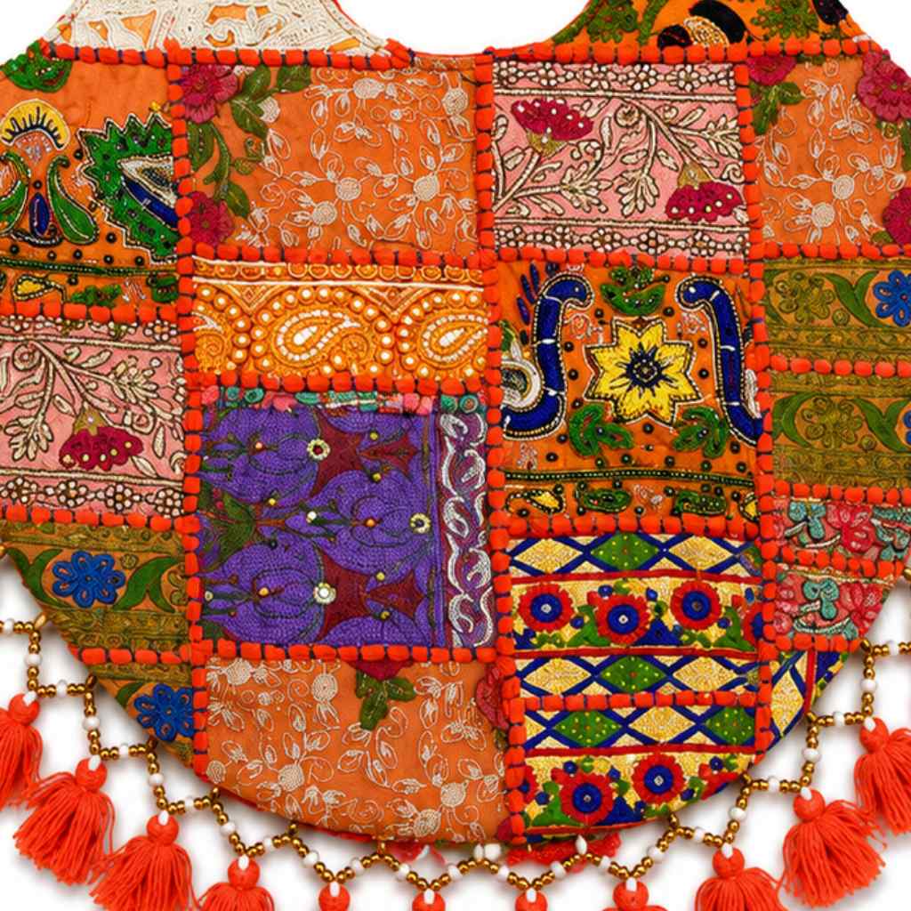 Bohemian Vibes Tassel Embroidered Tote Bag for Women