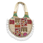 Bohemian Vibes Tassel Embroidered Tote Bag for Women