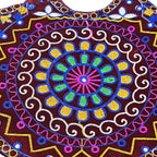 Ethnic Motifs Embroidered Boho Tote Bag