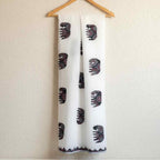 Ethnic Animal Motifs White Applique Dupatta