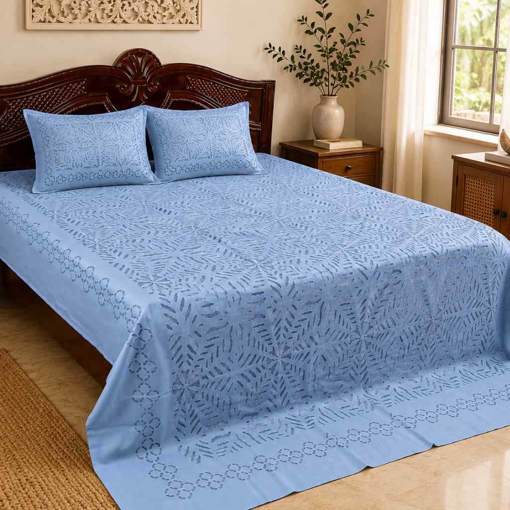 Timeless Applique Cutwork Bedsheet Set