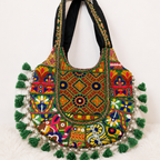 Boho Tassel Embroidered Tote Bag for Women
