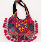 Boho Tassel Embroidered Tote Bag for Women