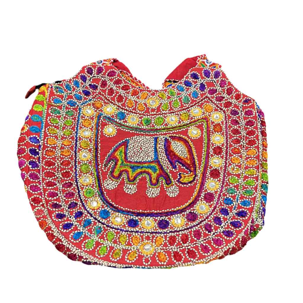 Elephant Threadwork Rajasthani Tote Bag