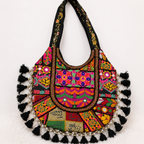 Boho Tassel Embroidered Tote Bag for Women