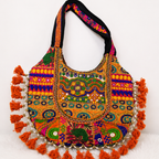Boho Tassel Embroidered Tote Bag for Women