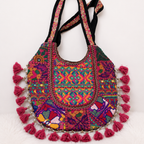 Boho Tassel Embroidered Tote Bag for Women