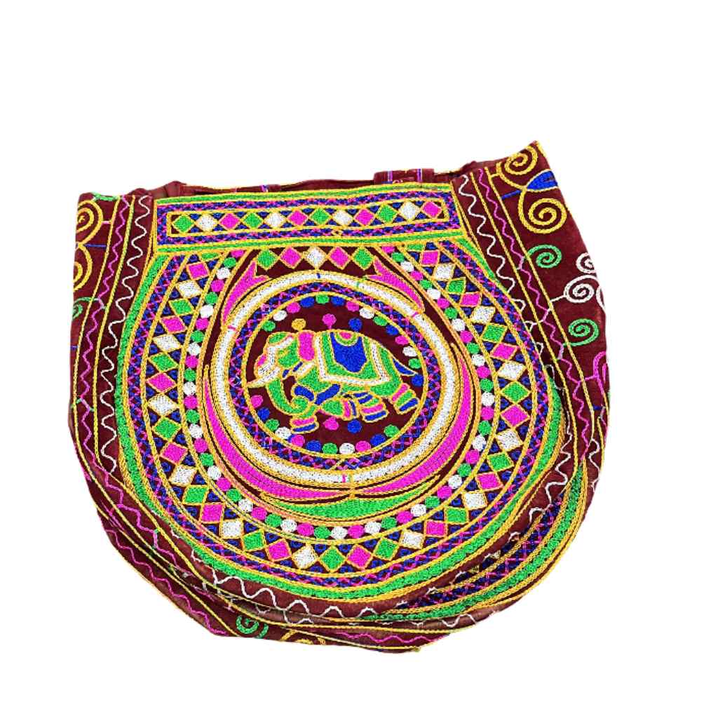 Elephant Threadwork Rajasthani Tote Bag