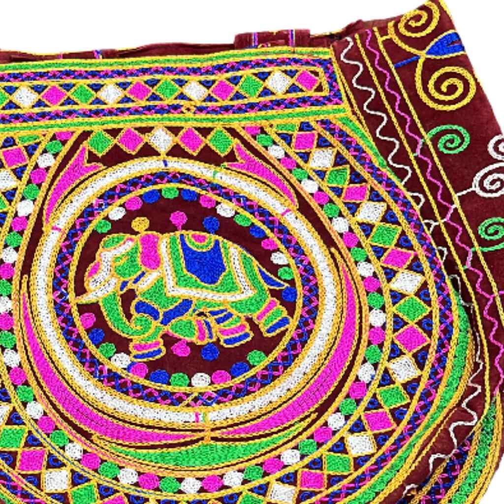 Elephant Threadwork Rajasthani Tote Bag