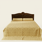 Sunshine Glow Applique Cutwork Yellow Bedsheet