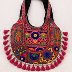 Boho Tassel Embroidered Tote Bag for Women
