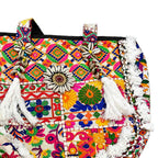 Heritage Embroidered Banjara Tote Bag with Tassels