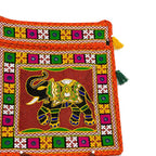 Folk Art Elephant Embroidered Sling Bag