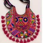 Boho Tassel Embroidered Tote Bag for Women