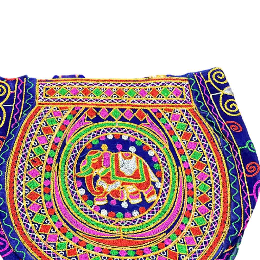 Elephant Threadwork Rajasthani Tote Bag