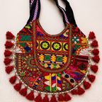 Tribal Hues Boho Embroidered Tote Bag