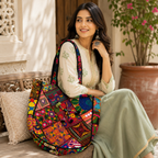 Colorful Bliss Cotton Bag with Detailed Embroidery Work
