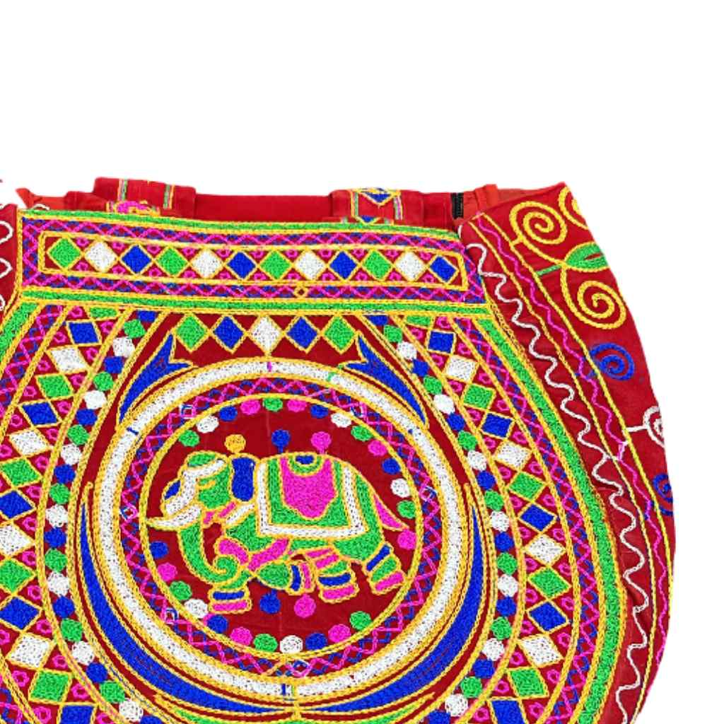 Elephant Threadwork Rajasthani Tote Bag