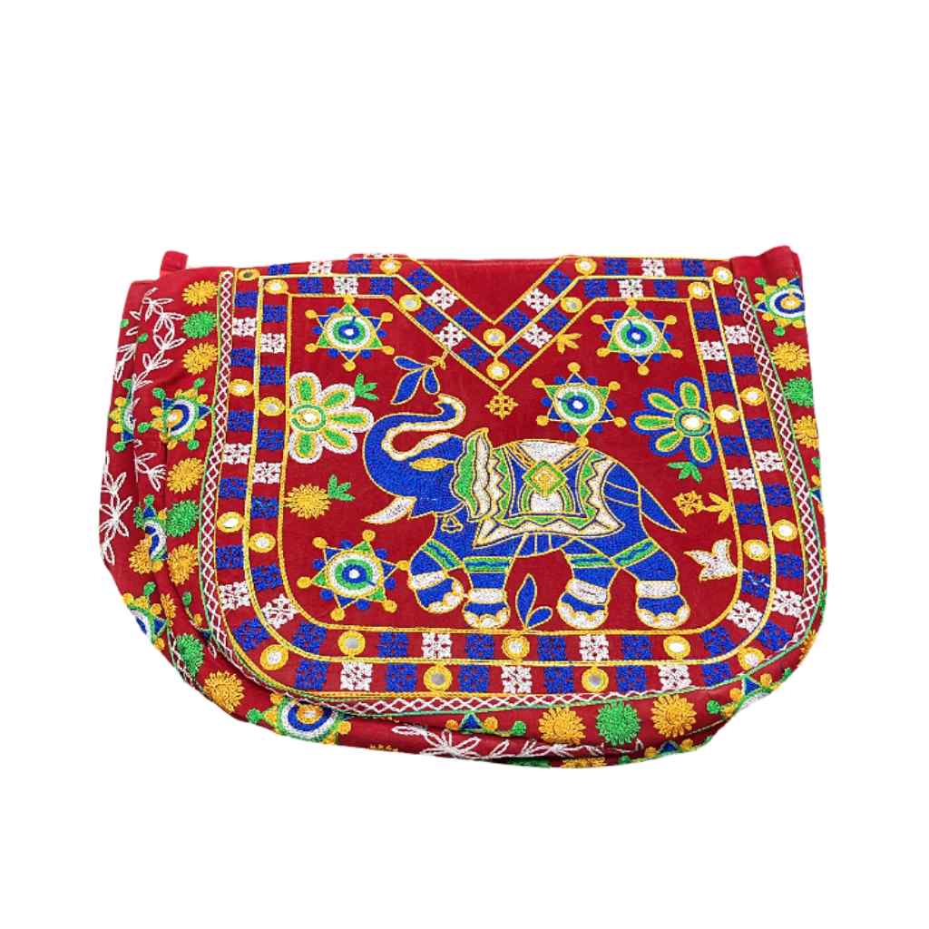 Elephant Threadwork Rajasthani Tote Bag