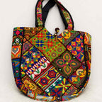 Colorful Bliss Cotton Bag with Detailed Embroidery Work