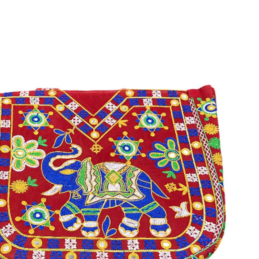 Elephant Threadwork Rajasthani Tote Bag
