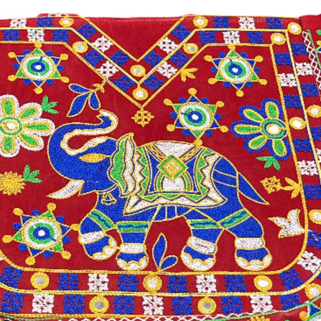 Elephant Threadwork Rajasthani Tote Bag