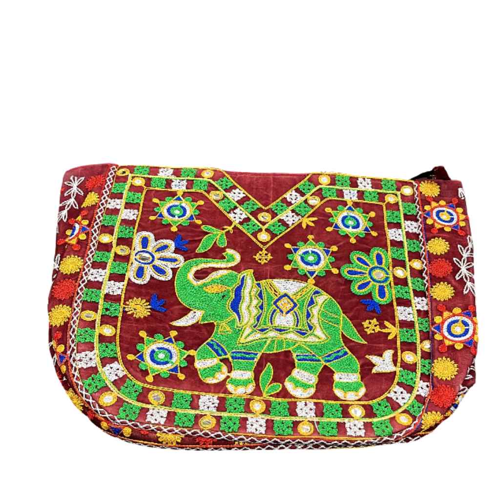 Elephant Threadwork Rajasthani Tote Bag
