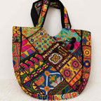 Colorful Bliss Cotton Bag with Detailed Embroidery Work