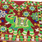 Elephant Threadwork Rajasthani Tote Bag