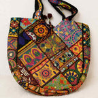 Colorful Bliss Cotton Bag with Detailed Embroidery Work