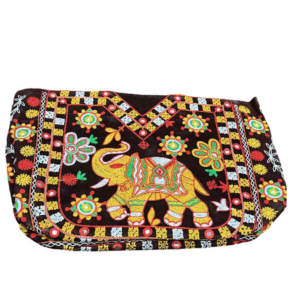 Elephant Threadwork Rajasthani Tote Bag