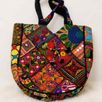 Colorful Bliss Cotton Bag with Detailed Embroidery Work