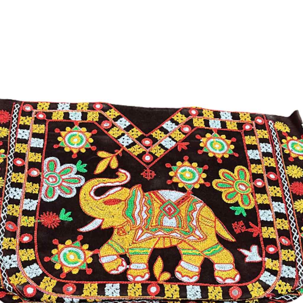 Elephant Threadwork Rajasthani Tote Bag