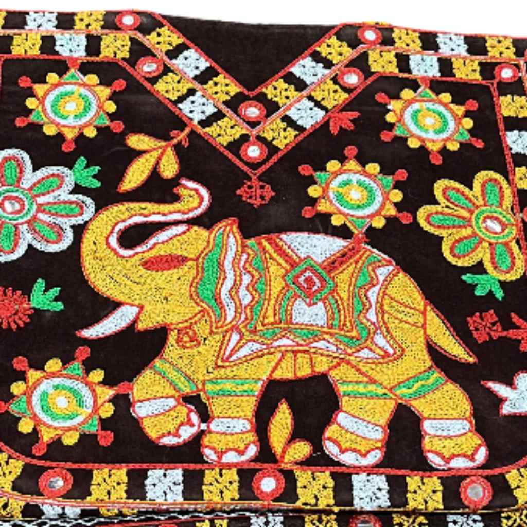 Elephant Threadwork Rajasthani Tote Bag