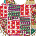 Vintage Noir Tassel Embroidered Tote Bag for Women