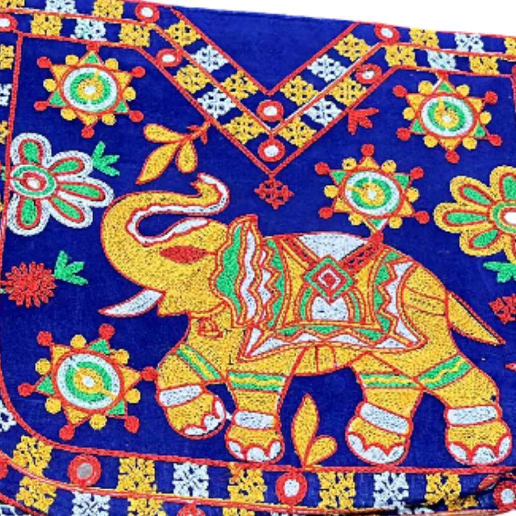 Elephant Threadwork Rajasthani Tote Bag