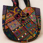 Colorful Bliss Cotton Bag with Detailed Embroidery Work
