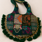 Bohemian Vibes Tassel Embroidered Tote Bag for Women