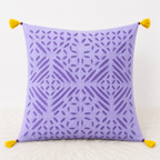 Garden Grace Applique Cutwork Cushion Cover