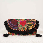 Multicolor Boho Embroidered Sling Purse for Women