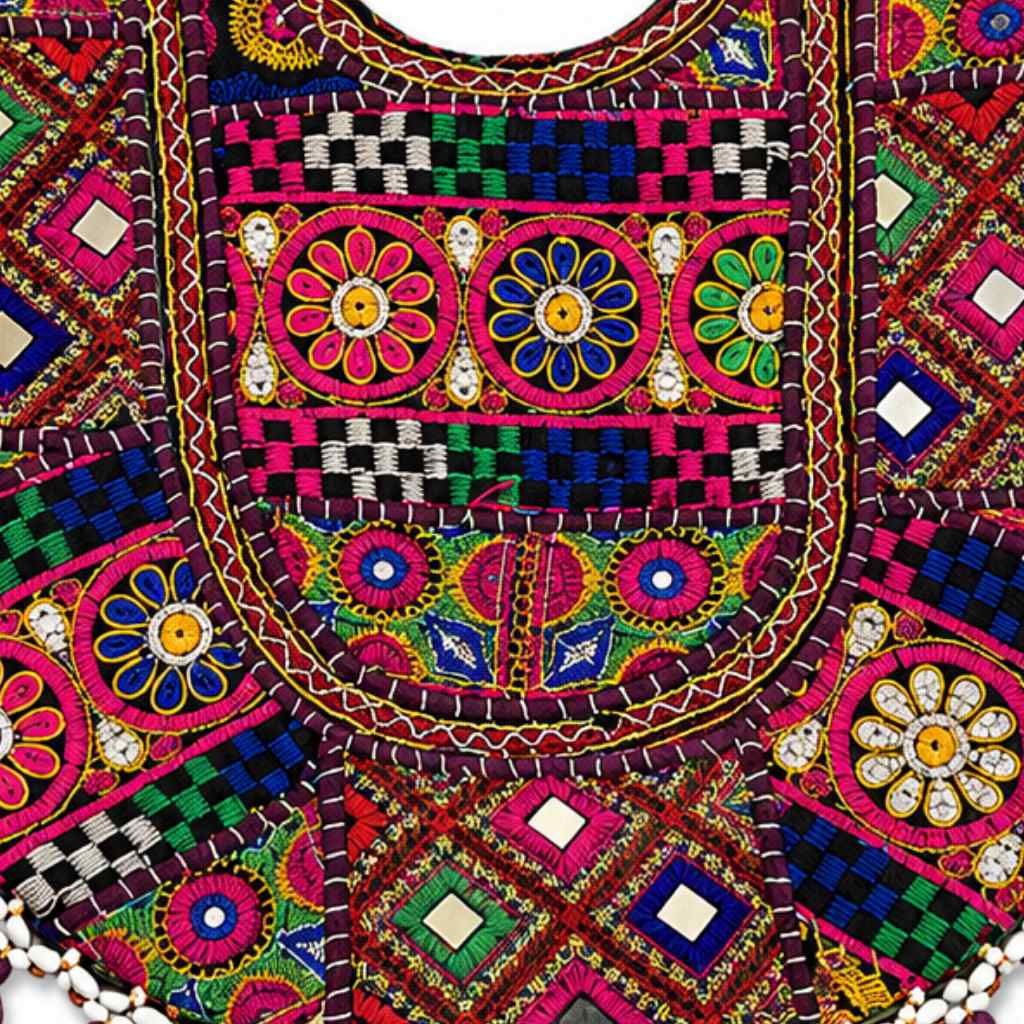 Vintage Noir Tassel Embroidered Tote Bag for Women