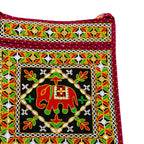 Folk Art Elephant Embroidered Sling Bag