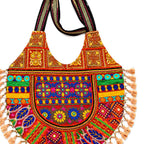 Wanderlust Tassel Embroidered  Tote Bag