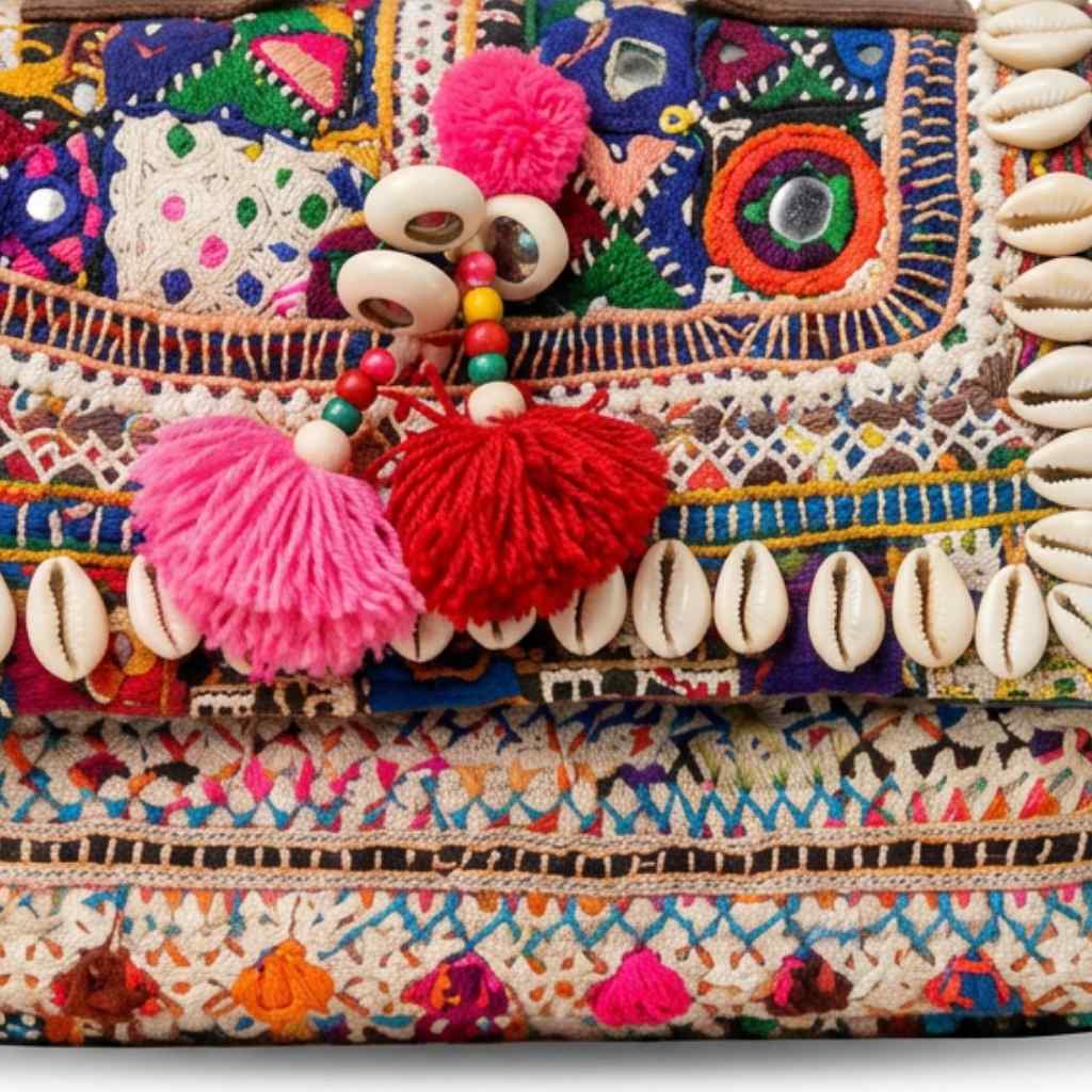Folk Fusion Colorful Embroidered Banjara Bag with Codi Accents