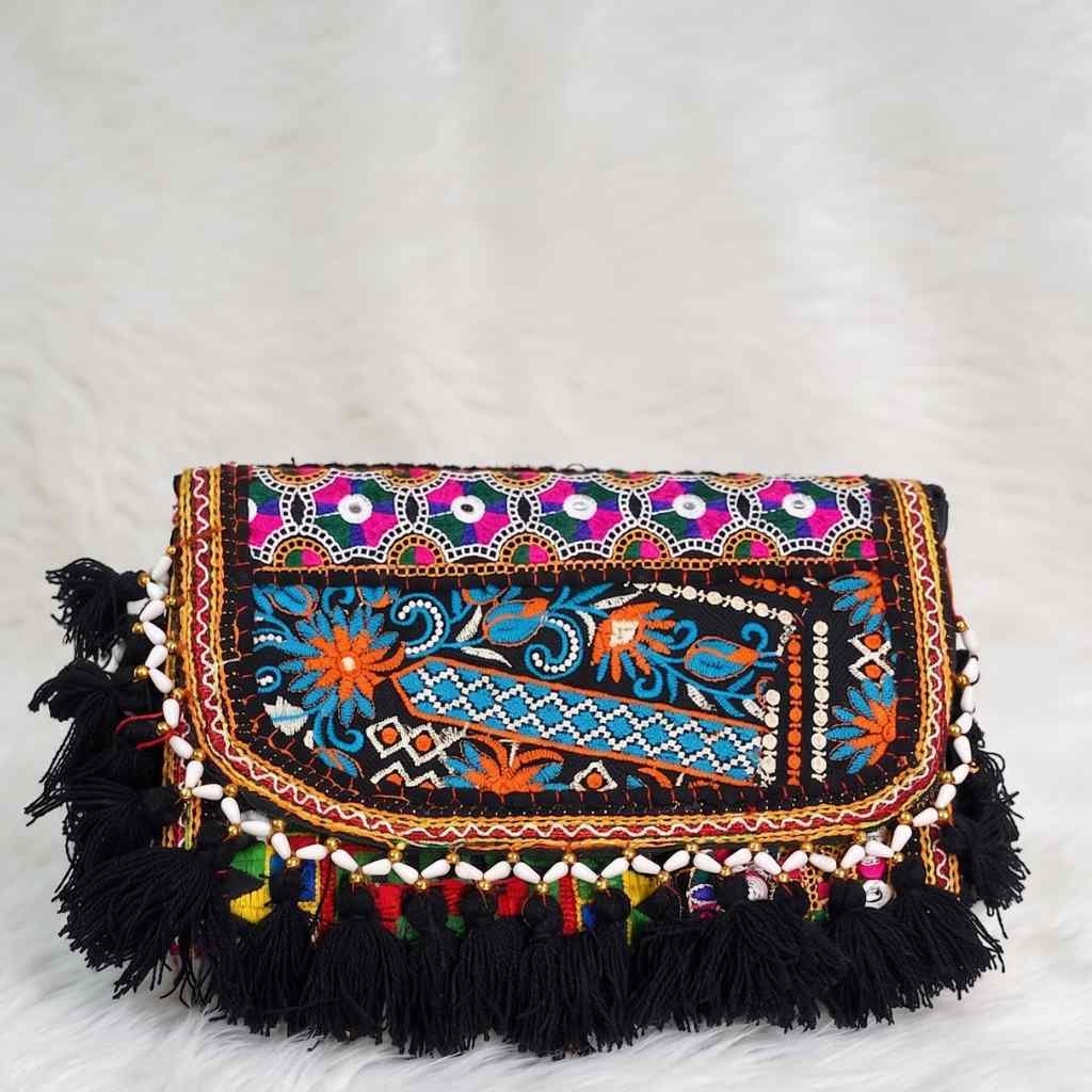 Vibrant Vibes Embroidered Sling Bag for Women