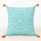 Geometric Applique Cutwork Cushion Cover